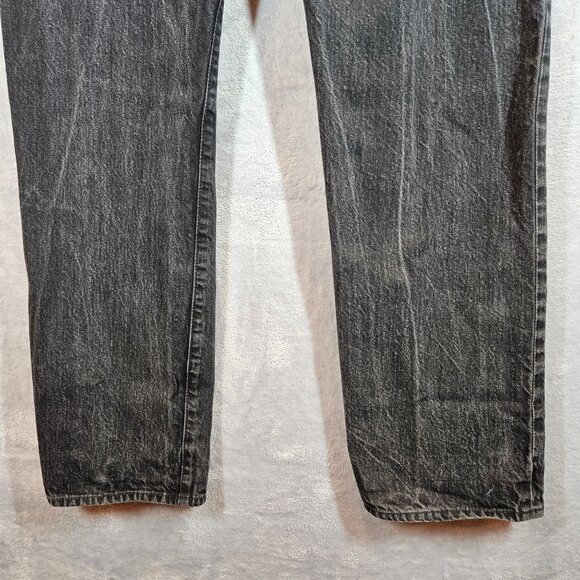 Gap 1969 Mens Straight Fit Denim Jeans 38x36 Black Distressed Wash cotton rugged - Picture 13 of 16